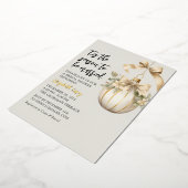 Modern Goud Vrijgezellenfeest | Kerstversieringen Folie Uitnodiging (Gedraaid)