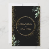 Modern Goud Waterverf Leaf Islamitisch Moslim Brui Kaart (Achterkant)