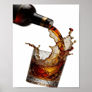 Modern Goud WHISKY SPLASH Poster