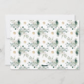 Modern Goud Winter Groen Religieuze Kerstmis Feestdagenkaart (Achterkant)