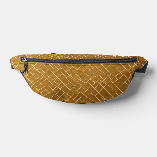 Modern Goud Wit Art Deco Collectie Heuptasje (Liggend)