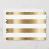 Modern Goud Wit Foto Vrolijk Kerstfeest Kaart (Achterkant)