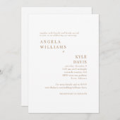 Modern Goud & Wit Geen Ouders Website Bruiloft Kaart (Voorkant / Achterkant)