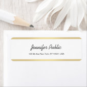 Modern Goud Wit Hand Script Elegant Minimalist Etiket (Insitu)