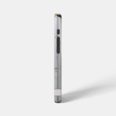 Modern Goud & Wit Marmer Minimalistische Luxe iPhone Hoesje (Linkerkant)