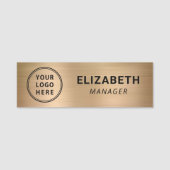Modern goud zakelijk logo naamplaatje (Voorkant)