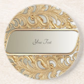 Modern Goud  Zandsteen Onderzetter (Voorkant)