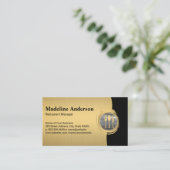 Modern Goud Zilver Metallic Zilverwerk Logo Visitekaartje (Staand voorkant)