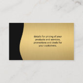 Modern Goud Zilver Metallic Zilverwerk Logo Visitekaartje (Achterkant)