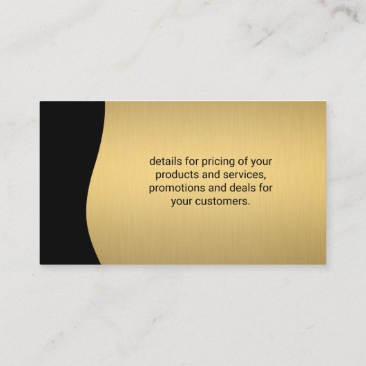 Modern Goud Zilver Metallic Zilverwerk Logo Visitekaartje (Achterkant)