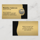 Modern Goud Zilver Metallic Zilverwerk Logo Visitekaartje (Voorkant / Achterkant)