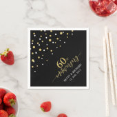 Modern Goud & Zwart 60e Jubileum Feestservetten Servet (Insitu)