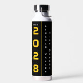 Modern Goud Zwart Afstuderen Waterfles (Links)