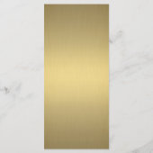modern goud/zwart bruiloft-menu van Elegant Menu (Achterkant)