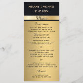 modern goud/zwart bruiloft-menu van Elegant Menu (Voorkant)