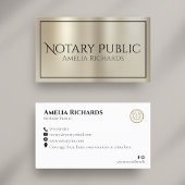 Modern Goud & Zwart Elegant Notaris Publiek Visitekaartje