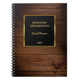 Modern goud zwart hout professionele bedrijf notitieboek