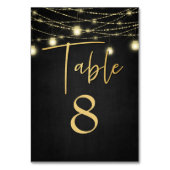 Modern Goud & Zwart Lichten Elegant Script Kaart (Voorkant)