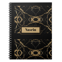 Modern goud & zwart marmer Minimalistische luxe 