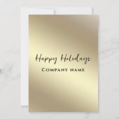 Modern goud zwart vakantie cocktail party corporat kaart (Achterkant)