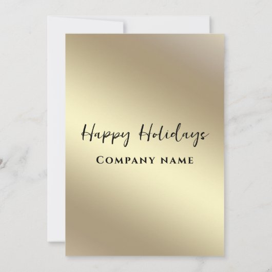 Modern goud zwart vakantie cocktail party corporat kaart (Achterkant)