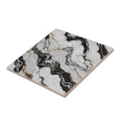 Modern Goud Zwart Wit Nepmarmer Tegeltje (Zijkant)