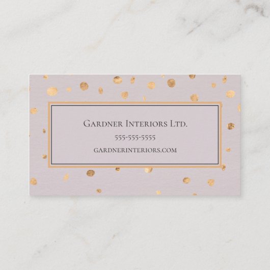 Modern, gouden Abstract, professioneel Visitekaartje (Achterkant)