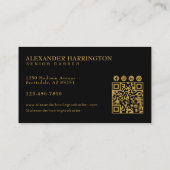 Modern Gouden Adelaar Kapperszaak Logo Kapper Visitekaartje (Achterkant)