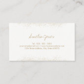 Modern gouden bloemenkrans Visitekaartje (Achterkant)