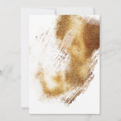 Modern Gouden Brons Blauwgroen Gouden Tekst Trouwe Kaart (Achterkant)