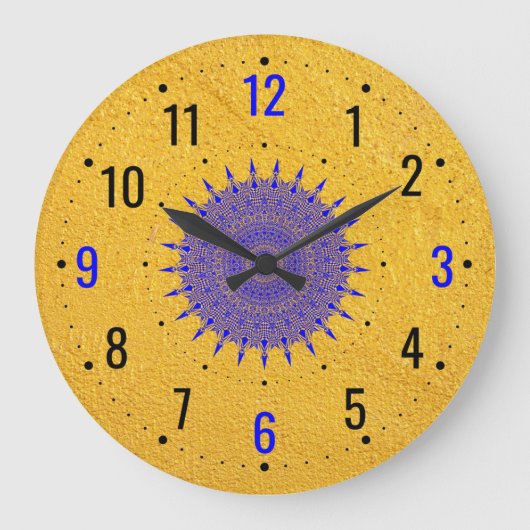 Modern Gouden Decor - Uniek & Fancy Grote Klok (Voorkant)