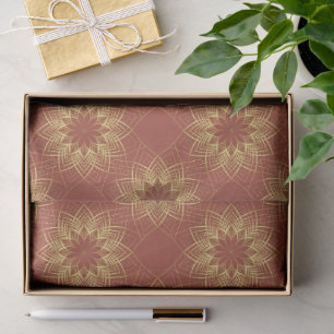 Modern gouden en terracotta mandala patroon tissuepapier