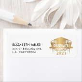 Modern Gouden Folie Stijlvol Afstuderen | AFSTUDER Etiket (Insitu)