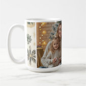 Modern Gouden foto Snowflakes patroon Koffiemok (Links)