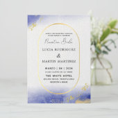 Modern & Gouden Frame Nuestra Boda Kaart (Staand voorkant)