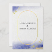 Modern & Gouden Frame Nuestra Boda Kaart (Achterkant)