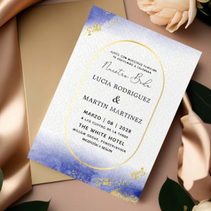 Modern & Gouden Frame Nuestra Boda Kaart
