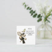 Modern Gouden Geschilderd Toucan Patroon Vierkante Visitekaartje (Staand voorkant)