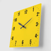 Modern Gouden Gezicht met Cijfers - Frameless Vierkante Klok (Hoek)