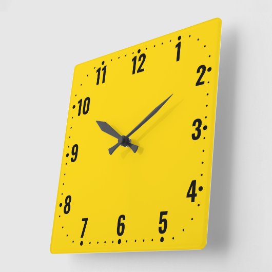 Modern Gouden Gezicht met Cijfers - Frameless Vierkante Klok (Hoek)