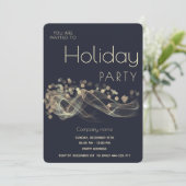 Modern Gouden golvende bokeh zakelijk Vakantie fee Kaart (Staand voorkant)