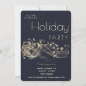 Modern Gouden golvende bokeh zakelijk Vakantie fee Kaart (Voorkant)