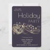 Modern Gouden golvende bokeh zakelijk Vakantie fee Kaart (Voorkant)