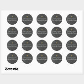 Modern Gouden Hart Chalkboard Uit de Keuken van Ronde Sticker (Vel)