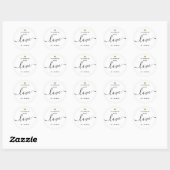 Modern Gouden Hart Handgemaakt met Liefde Door Ronde Sticker (Vel)