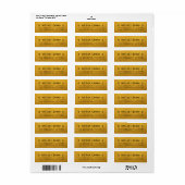 Modern Gouden Hart Retouradres Etiket (Full Sheet)