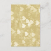 Modern Gouden Harten Bruiloft RSVP Kaartje (Achterkant)