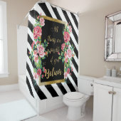 Modern gouden inspirerend quote douchegordijn (In situ)