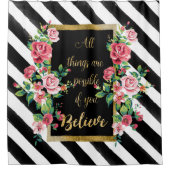 Modern gouden inspirerend quote douchegordijn (Voorkant)