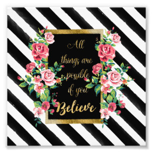 Modern gouden inspirerend quote foto afdruk